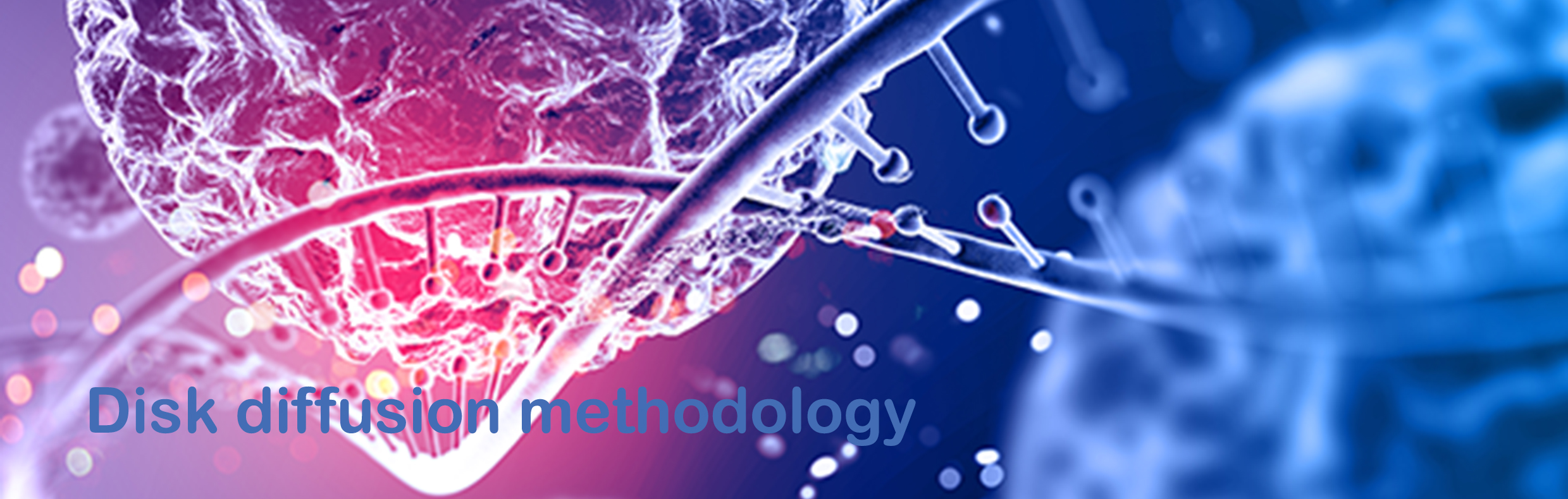3d medical background with close up of virus cells and DNA stran