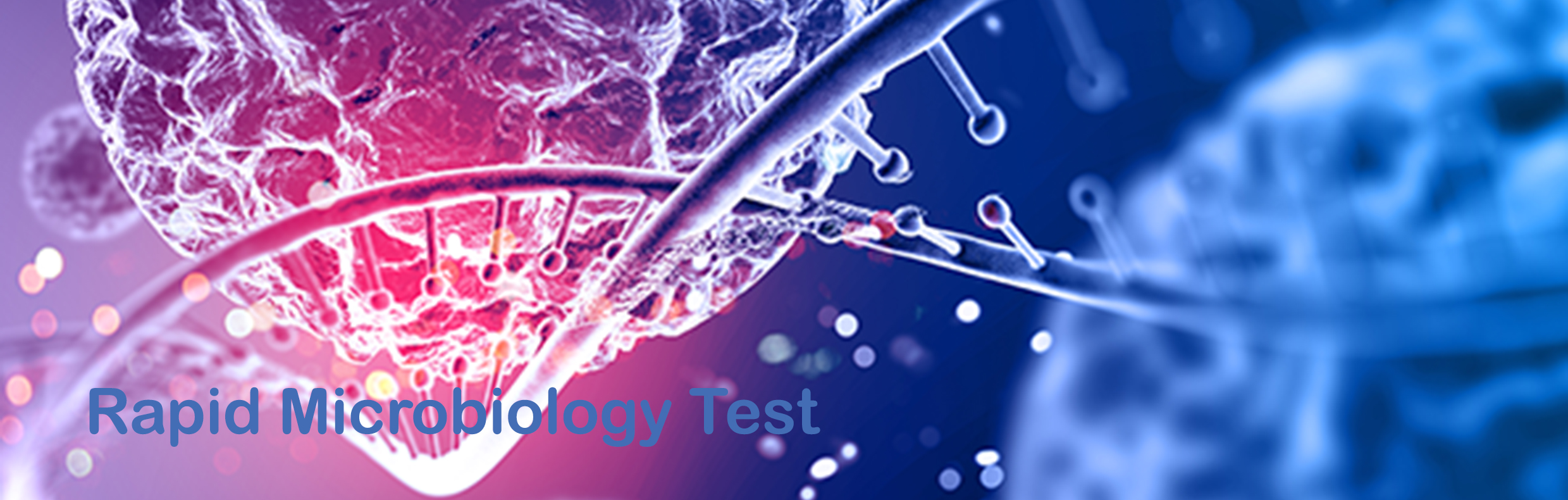 3d medical background with close up of virus cells and DNA stran
